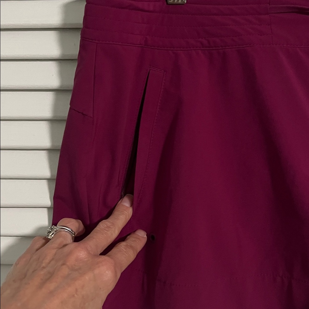 Athleta Women's Magenta Athletic Shorts - Picture 3 of 5